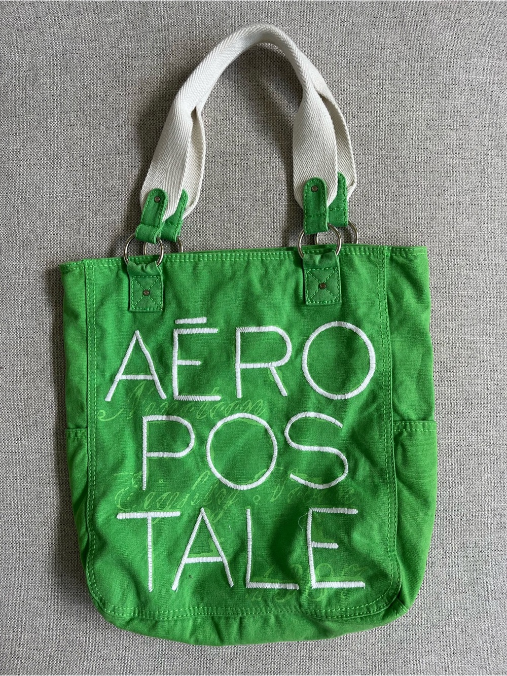 Lime green aeropostale tote bag